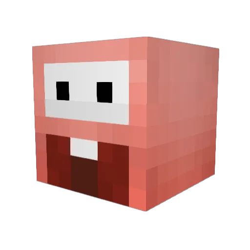 blowmytorch Minecraft avatar head, 3D render