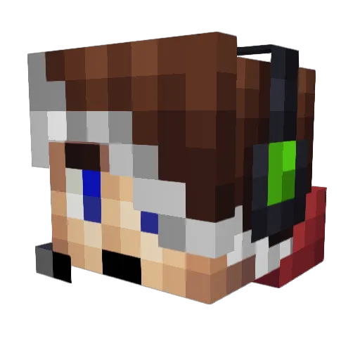 blox1234567 Minecraft avatar head, 3D render