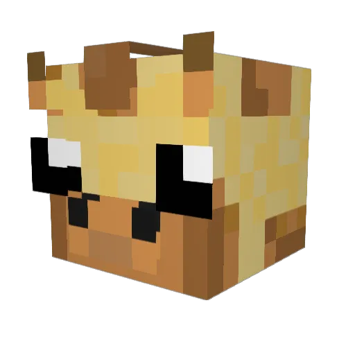 bloxerblo Minecraft avatar head, 3D render