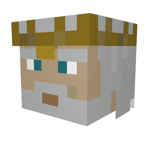 bloxones Minecraft avatar head, 3D render