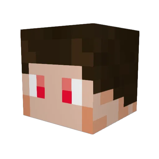 bloxoss Minecraft avatar head, 3D render