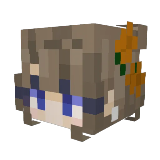 bloxy_pickle Minecraft avatar head, 3D render