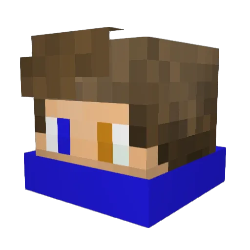 blqdes Minecraft avatar head, 3D render