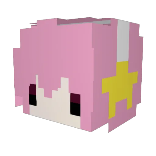 blsch Minecraft avatar head, 3D render