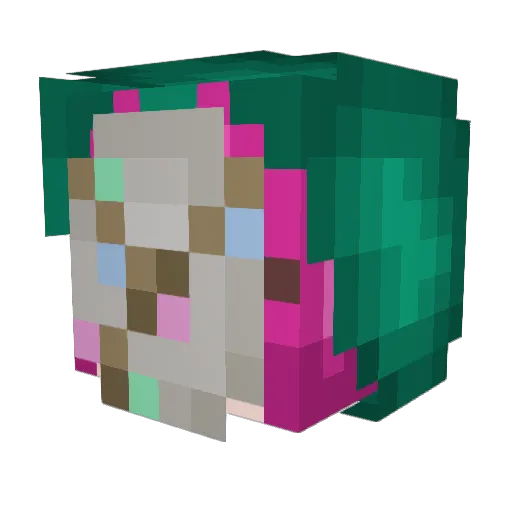 blshin Minecraft avatar head, 3D render