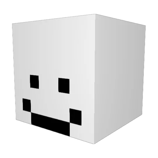 blss_b Minecraft avatar head, 3D render