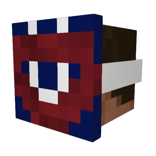 blu3pr1ntMC Minecraft avatar head, 3D render