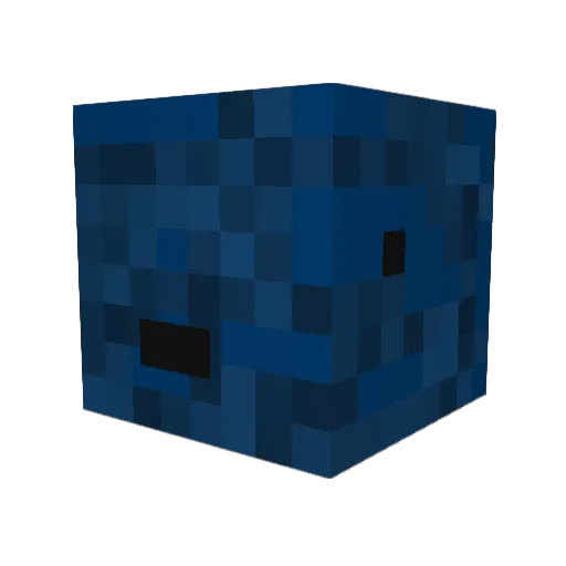 blu3rav3n Minecraft avatar head, 3D render