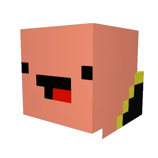 blu833 Minecraft avatar head, 3D render