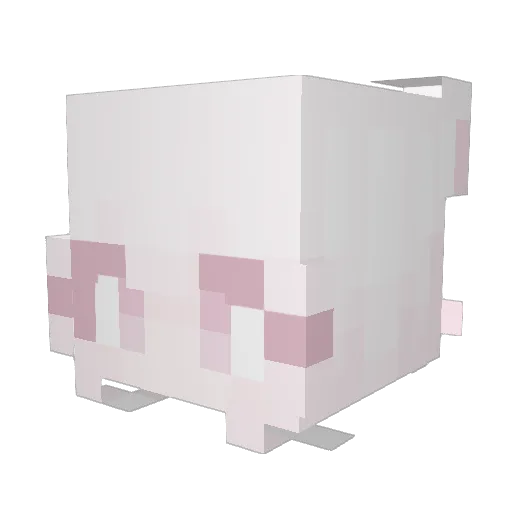 bluBunnu Minecraft avatar head, 3D render