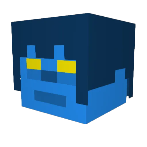 bluVagrant Minecraft avatar head, 3D render