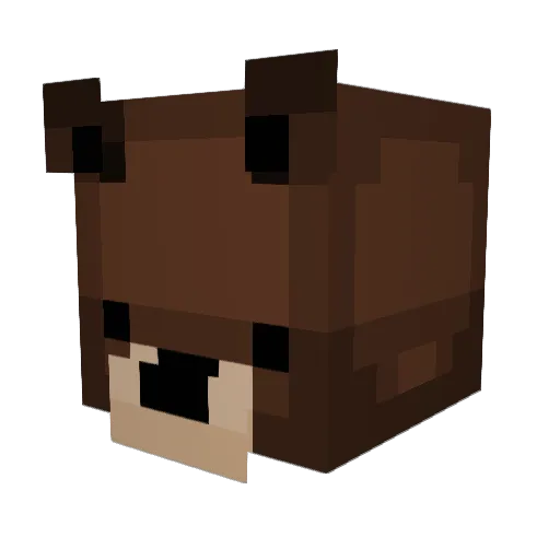 blubludo Minecraft avatar head, 3D render