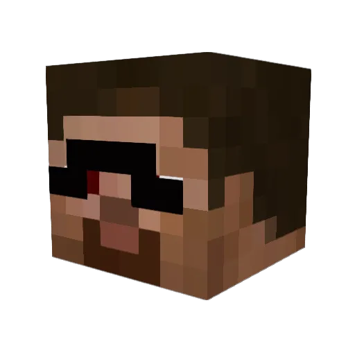 bluboy3 Minecraft avatar head, 3D render