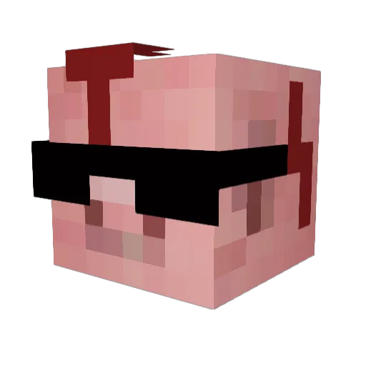 blubvissie Minecraft avatar head, 3D render
