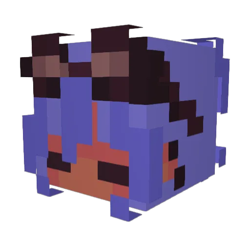 blucheesecake Minecraft avatar head, 3D render