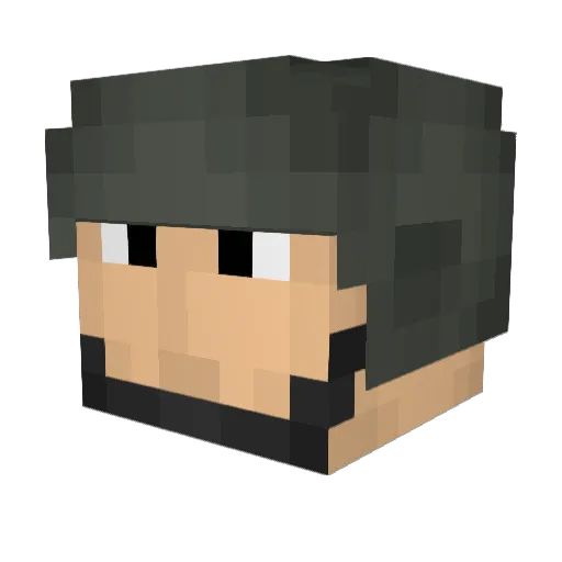 bludenum Minecraft avatar head, 3D render