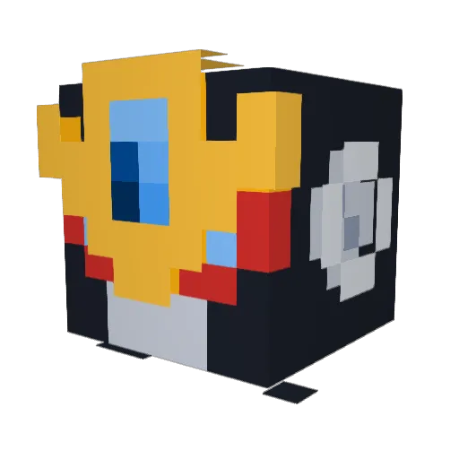 bluduke Minecraft avatar head, 3D render