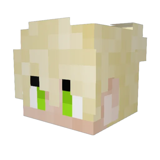 blue0412 Minecraft avatar head, 3D render