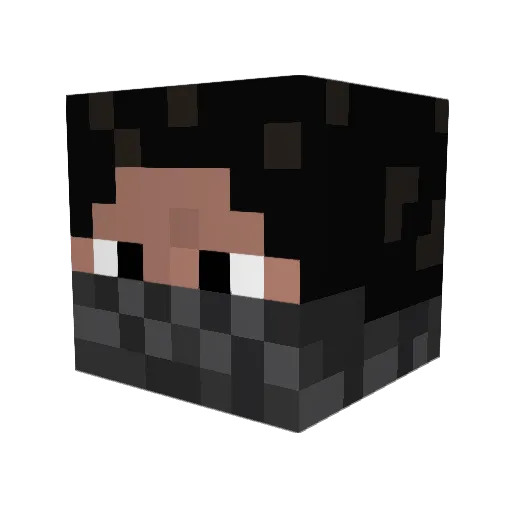 blue1000 Minecraft avatar head, 3D render