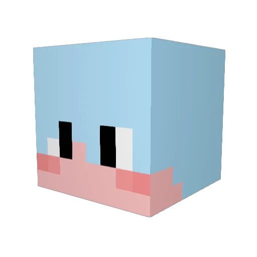 blue1215 Minecraft avatar head, 3D render