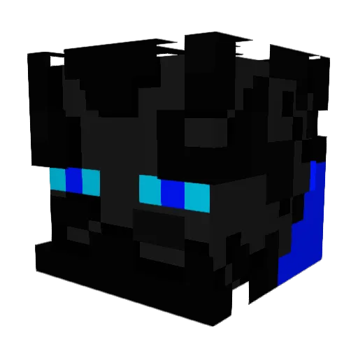 blue12422 Minecraft avatar head, 3D render