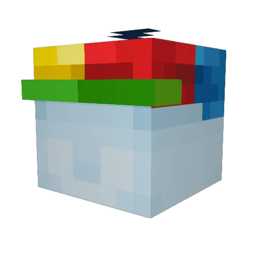 blue1445c8 Minecraft avatar head, 3D render