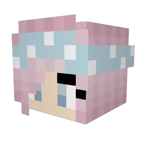 blue292 Minecraft avatar head, 3D render