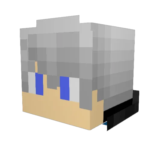 blueSpaceStone Minecraft avatar head, 3D render