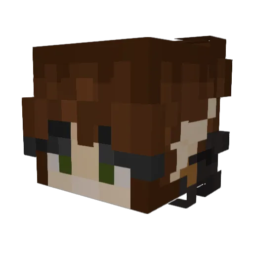 blueWALO_ Minecraft avatar head, 3D render