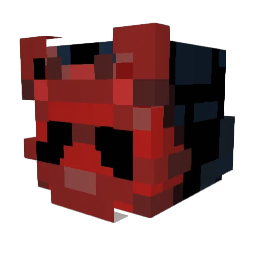 blueWood4 Minecraft avatar head, 3D render