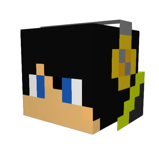blueXpanda88 Minecraft avatar head, 3D render
