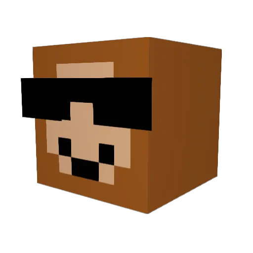 blue_beans123 Minecraft avatar head, 3D render