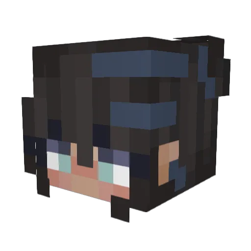 blue_bunny05 Minecraft avatar head, 3D render