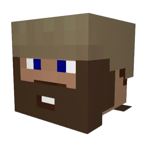 blue_cardinal Minecraft avatar head, 3D render