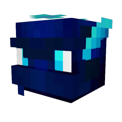 blue_dragon Minecraft avatar head, 3D render