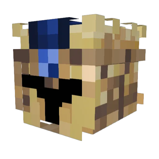 blue_fools Minecraft avatar head, 3D render