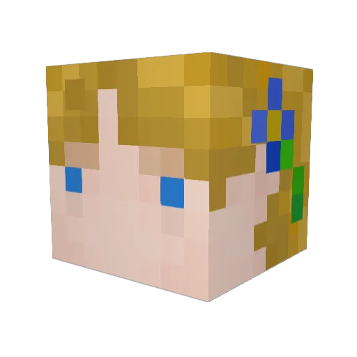 blue_jay_bear Minecraft avatar head, 3D render