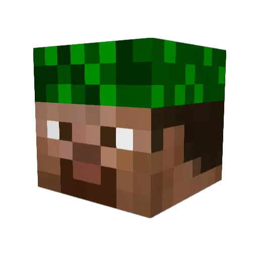 blue_k Minecraft avatar head, 3D render