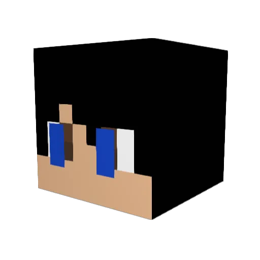 blue_mushroom Minecraft avatar head, 3D render