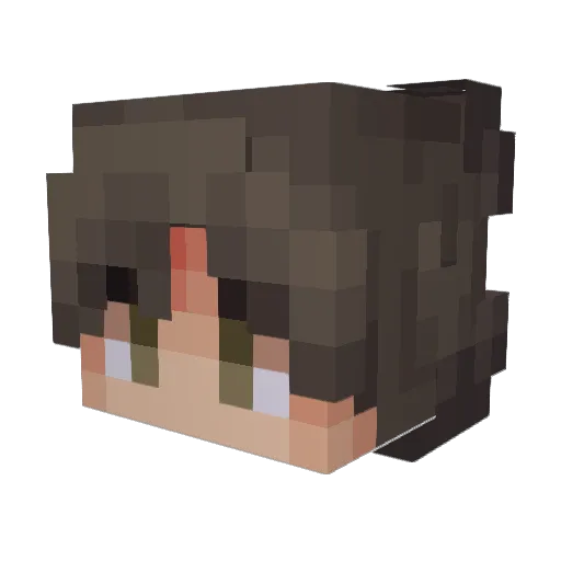 blue_rev Minecraft avatar head, 3D render