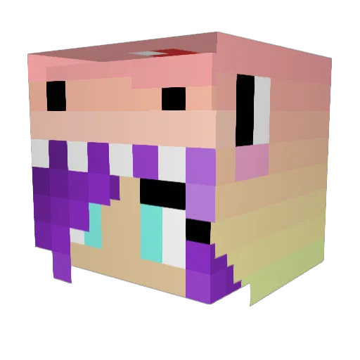 blue_sloter Minecraft avatar head, 3D render