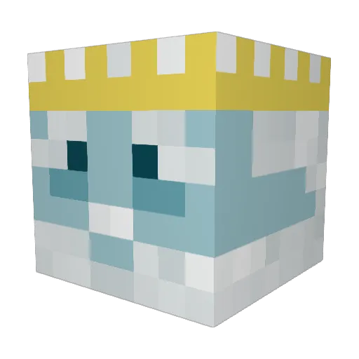 blue_wafffle Minecraft avatar head, 3D render