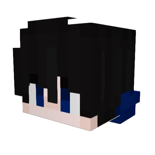 blueartz Minecraft avatar head, 3D render