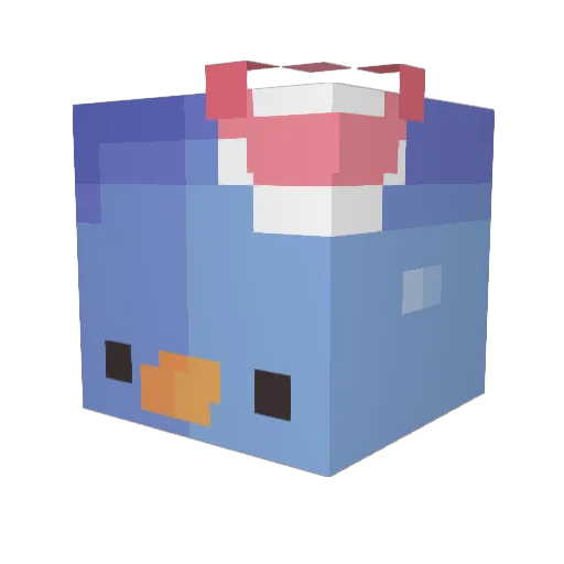 blueberries101 Minecraft avatar head, 3D render