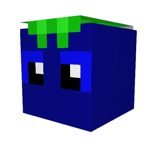 blueberrylight Minecraft avatar head, 3D render