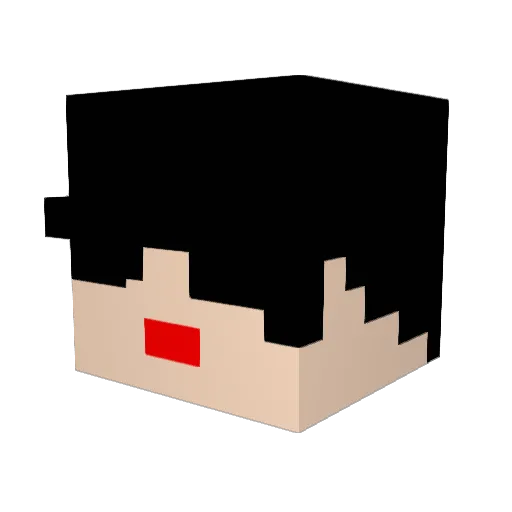 bluebreak Minecraft avatar head, 3D render