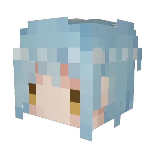 bluebuterflyef Minecraft avatar head, 3D render