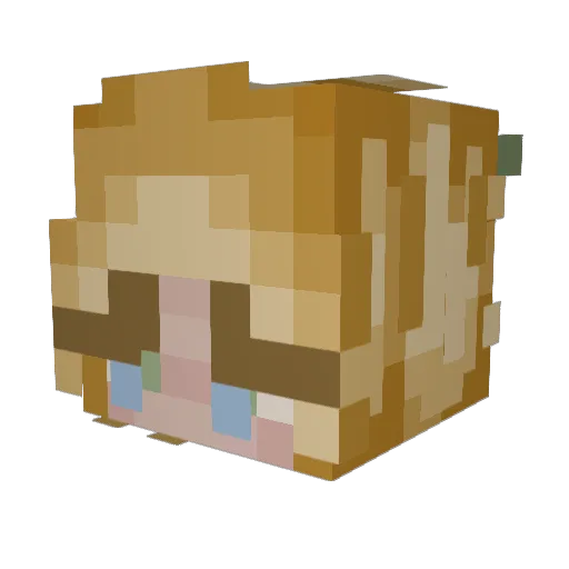 bluecalcite111 Minecraft avatar head, 3D render