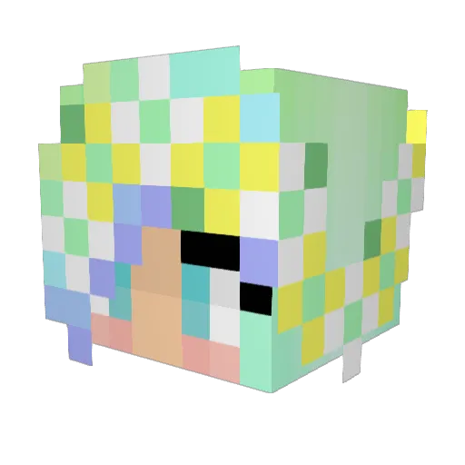bluecat2014 Minecraft avatar head, 3D render