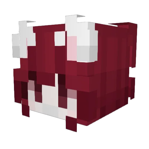 bluecatuu Minecraft avatar head, 3D render